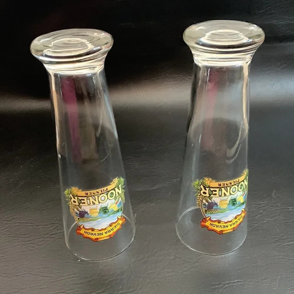 Sierra Nevada Nooner Pilsner 18 Ounce Gold Red Yellow 8 1/2 Inch Tall Beer Glass